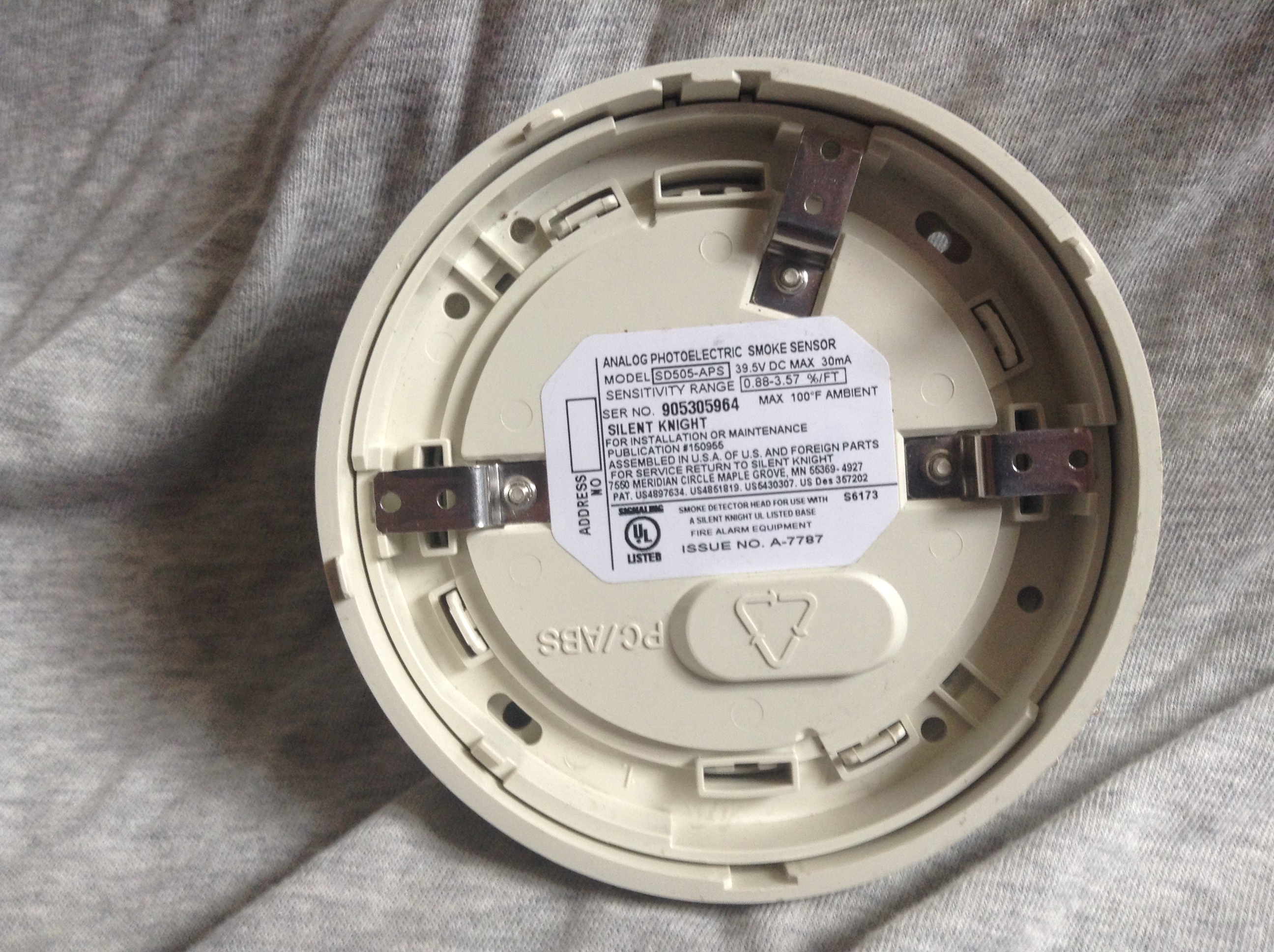 Silent Knight SD505APS Fire Alarm Collection, Information, Pictures